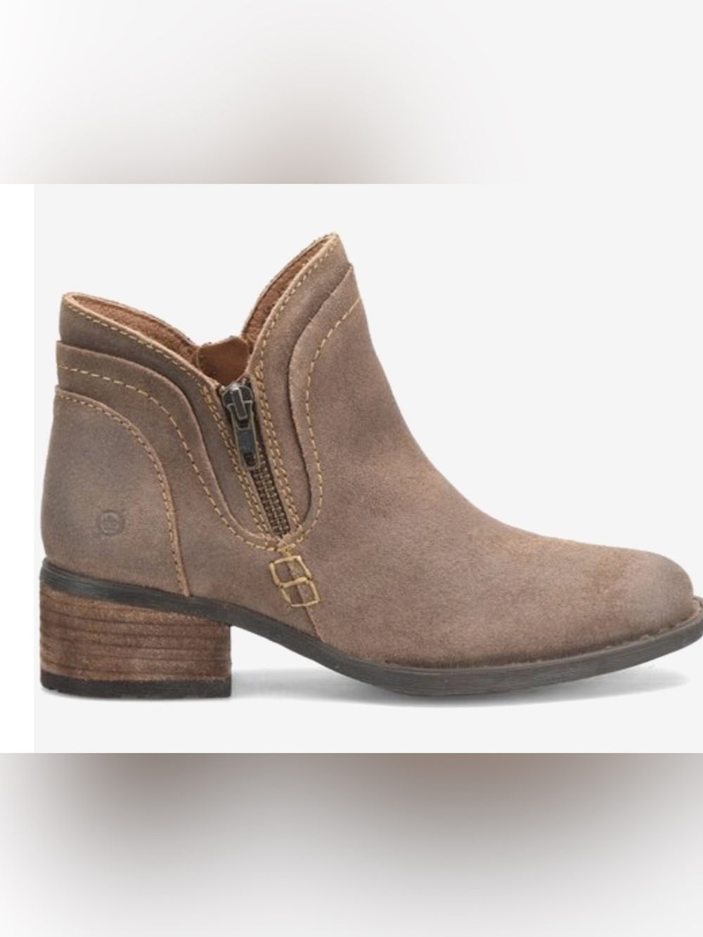 NWOT Born Taupe Malta II Suede Ankle Booties